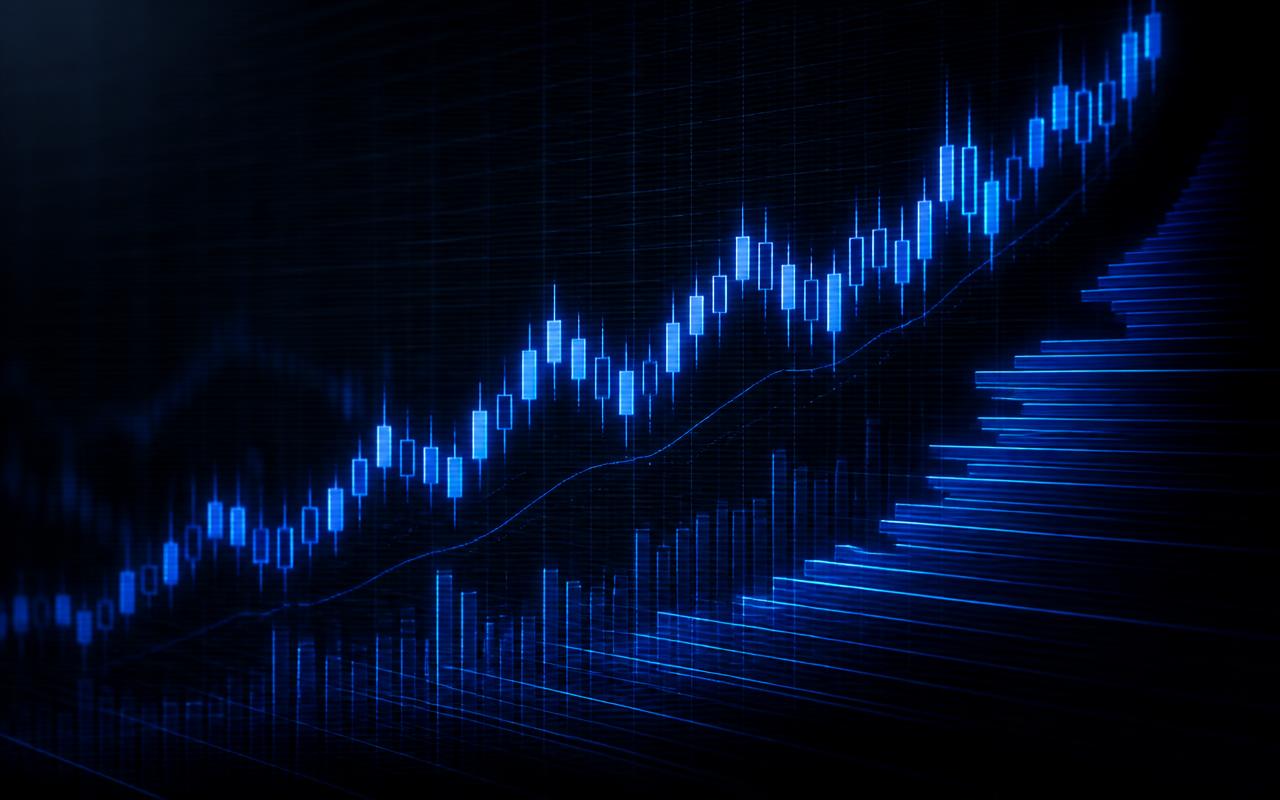 Cobalt market chart rising over a dark grid